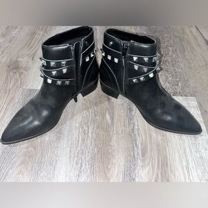 Steve Madden Black Ankle Spike Boots, Size 7, Worn